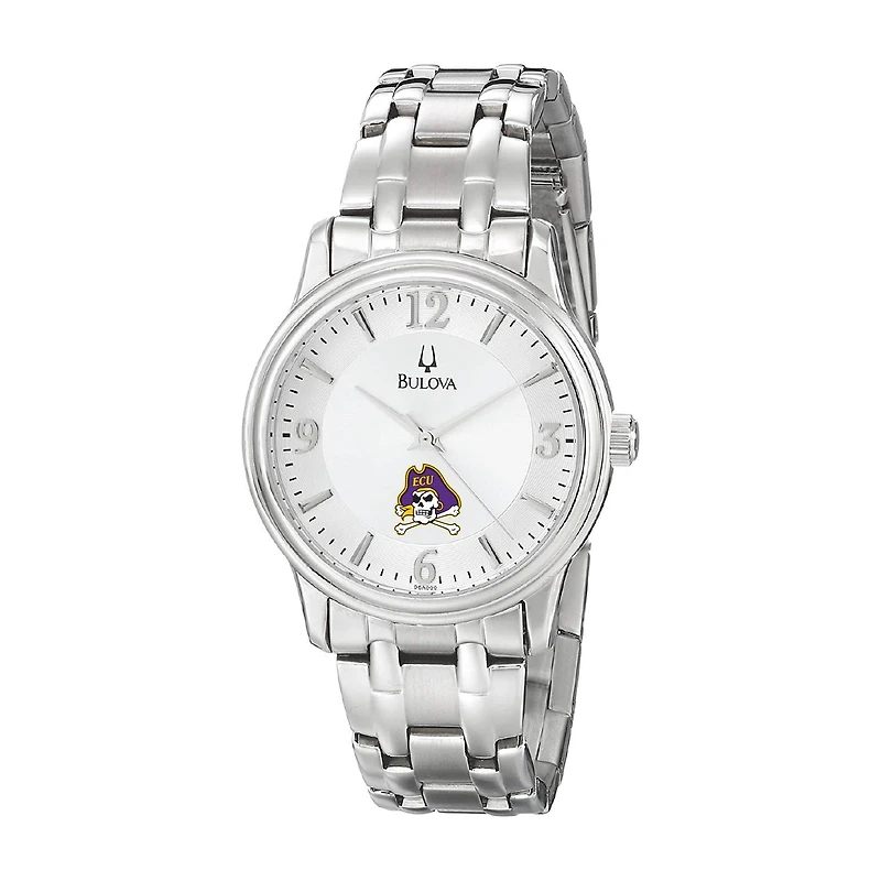 Men's Bulova Silver ECU Pirates