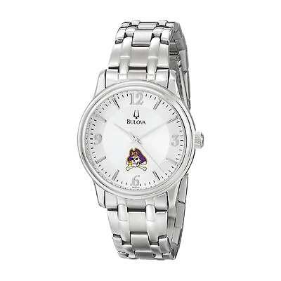 Men's Bulova  Silver ECU Pirates