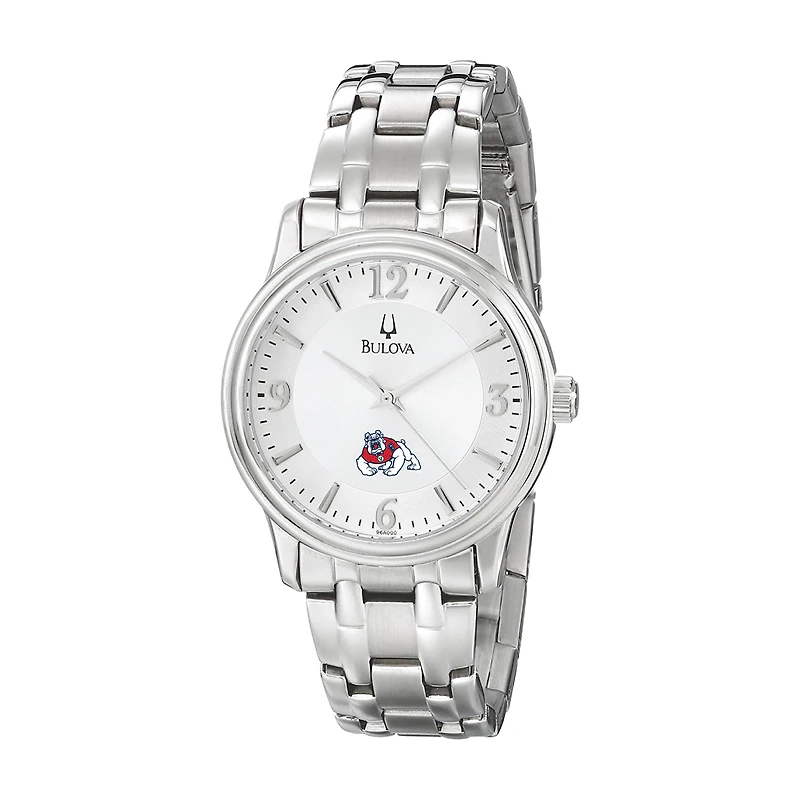 Men's Bulova  Silver Fresno State Bulldogs