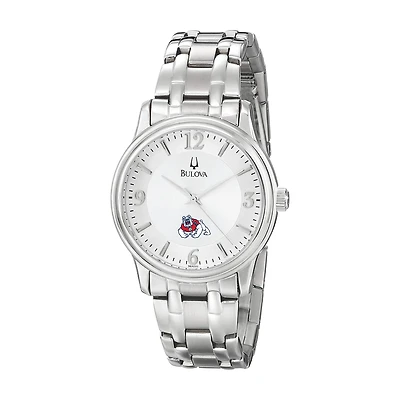 Men's Bulova  Silver Fresno State Bulldogs