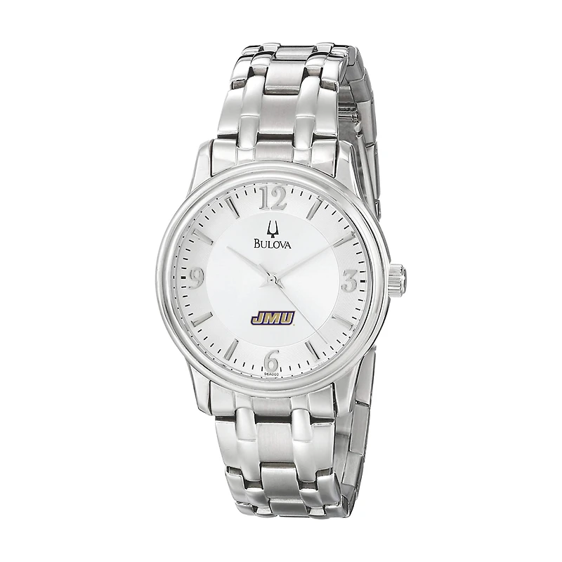 Men's Bulova  Silver James Madison Dukes