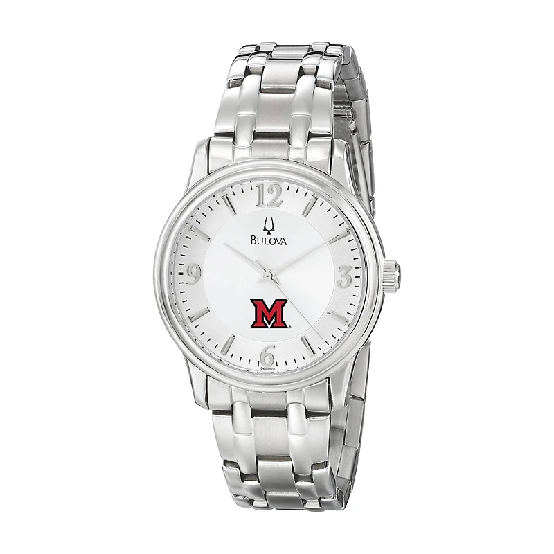 Men's Bulova  Silver Miami University RedHawks