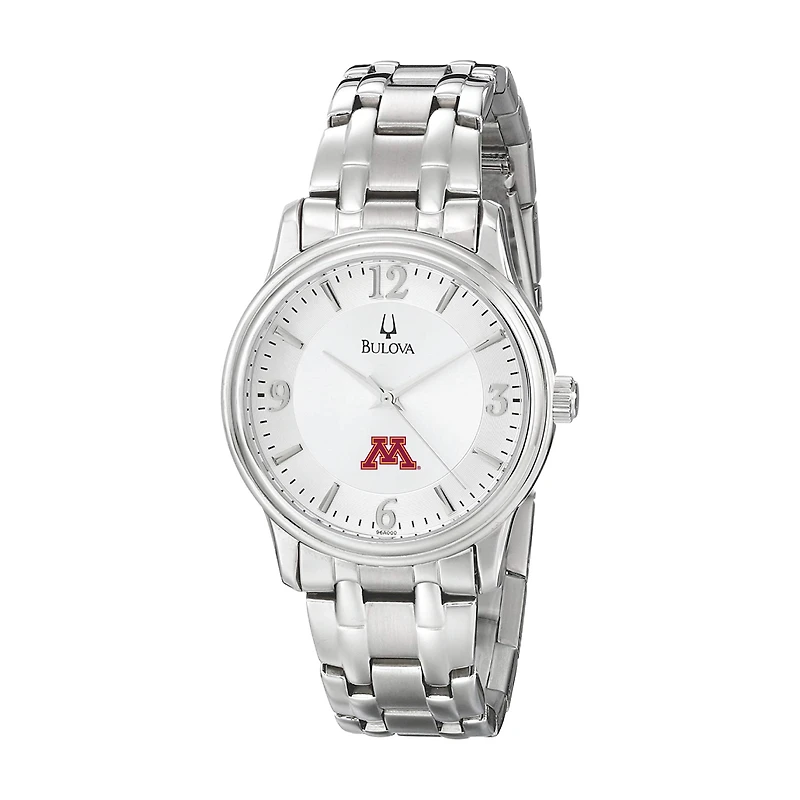 Men's Bulova Silver Minnesota Golden Gophers