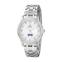 Men's Bulova  Silver TCU Horned Frogs