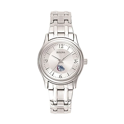 Women's Silver Gonzaga Bulldogs Stainless Steel Quartz Watch