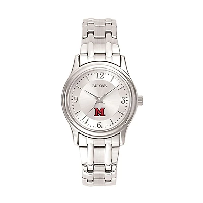 Women's Silver Miami University RedHawks Stainless Steel Quartz Watch