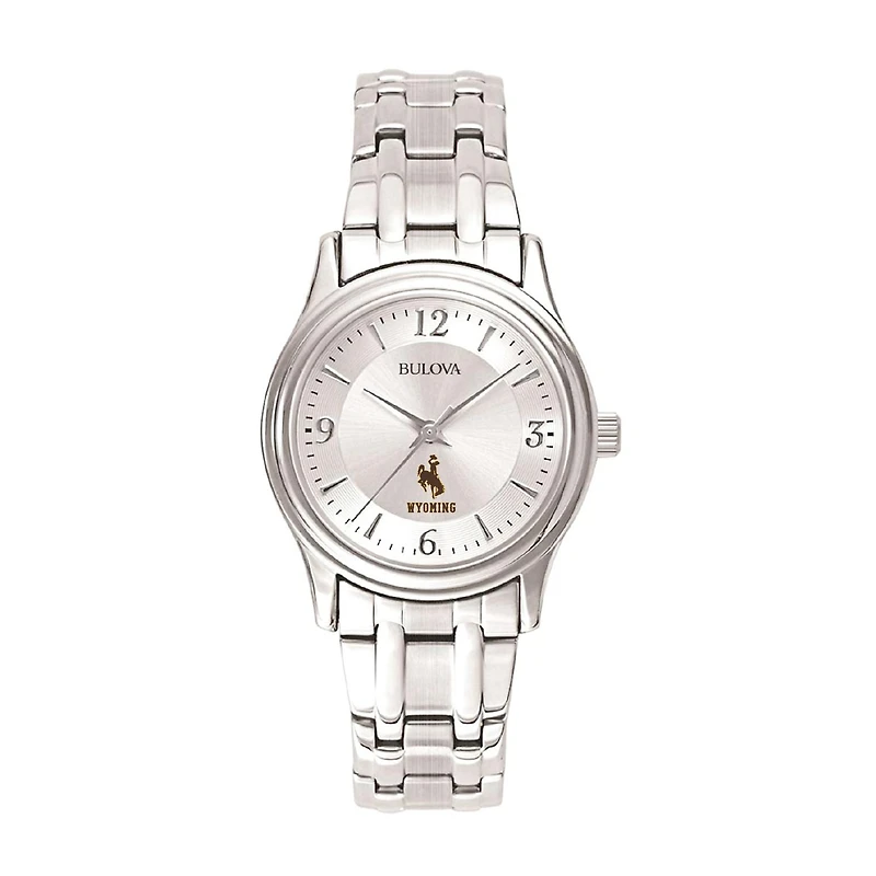 Women's Silver Wyoming Cowboys Stainless Steel Quartz Watch