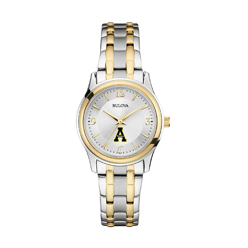 Women's Bulova Silver/Gold Appalachian State Mountaineers Classic Two-Tone Round Watch
