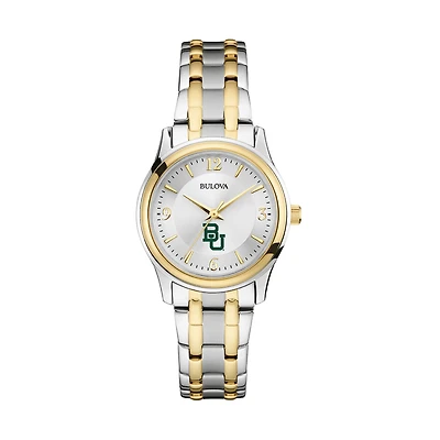 Women's Bulova Silver/Gold Baylor Bears Classic Two-Tone Round Watch
