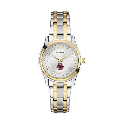 Women's Bulova Silver/Gold Boston College Eagles Classic Two-Tone Round Watch