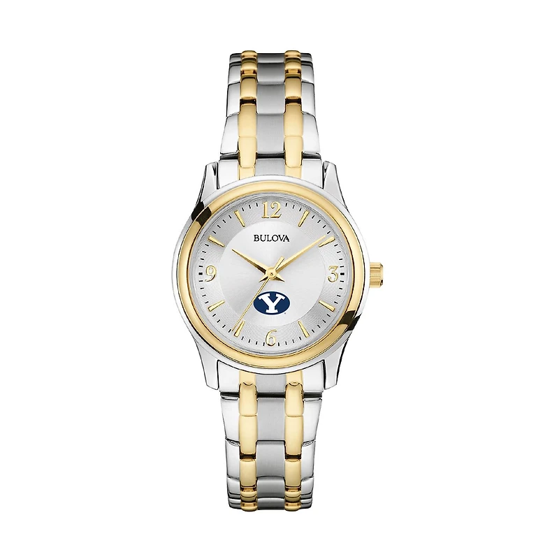 Women's Bulova Silver/Gold BYU Cougars Classic Two-Tone Round Watch