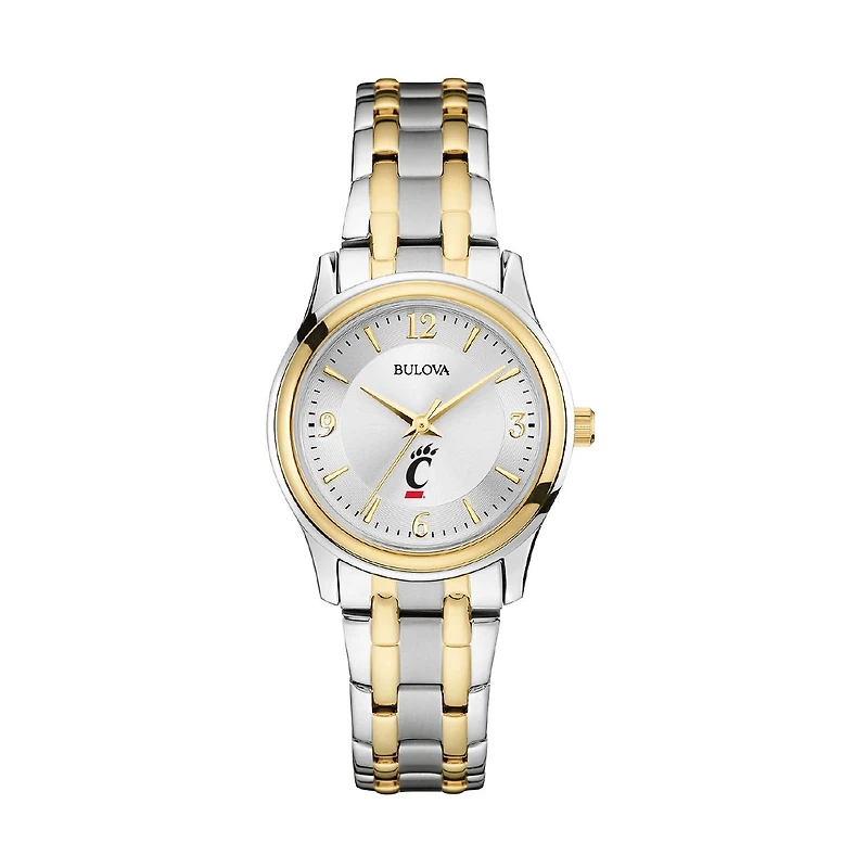 Women's Bulova Silver/Gold Cincinnati Bearcats Classic Two-Tone Round Watch