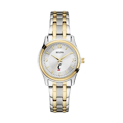 Women's Bulova Silver/Gold Cincinnati Bearcats Classic Two-Tone Round Watch