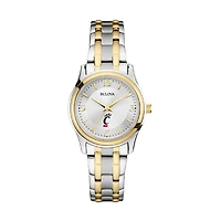 Women's Bulova Silver/Gold Cincinnati Bearcats Classic Two-Tone Round Watch