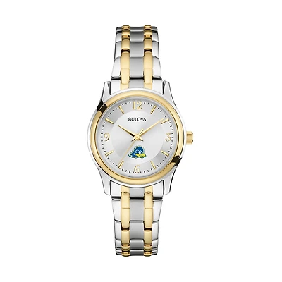 Women's Bulova Silver/Gold Delaware Fightin' Blue Hens Classic Two-Tone Round Watch