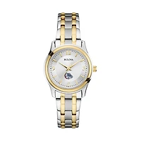 Women's Bulova Silver/Gold Gonzaga Bulldogs Classic Two-Tone Round Watch