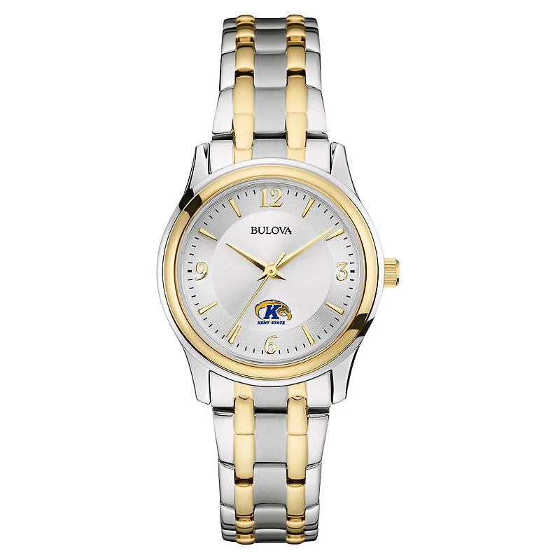 Women's Bulova Silver/Gold Kent State Golden Flashes Classic Two-Tone Round Watch