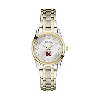 Women's Bulova Silver/Gold Miami University RedHawks Classic Two-Tone Round Watch