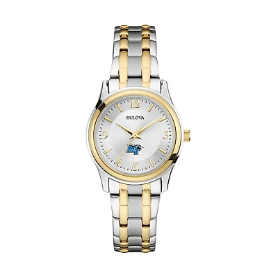 Women's Bulova Silver/Gold MTSU Blue Raiders Classic Two-Tone Round Watch