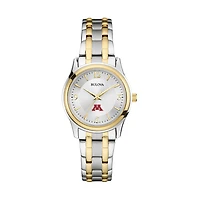 Women's Bulova Silver/Gold Minnesota Golden Gophers Classic Two-Tone Round Watch
