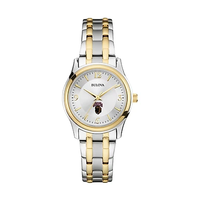 Women's Bulova Silver/Gold Montana Grizzlies Classic Two-Tone Round Watch
