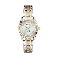 Women's Bulova Silver/Gold North Dakota Classic Two-Tone Round Watch