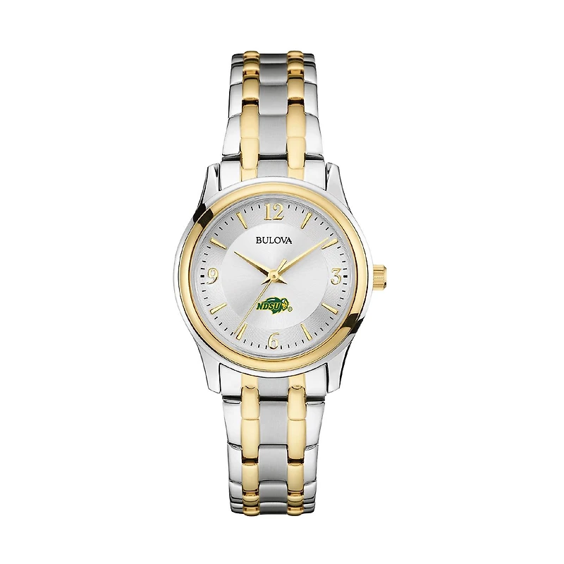 Women's Bulova Silver/Gold NDSU Bison Classic Two-Tone Round Watch