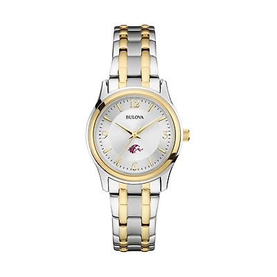 Women's Bulova Silver/Gold Southern Illinois Salukis Classic Two-Tone Round Watch