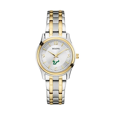 Women's Bulova Silver/Gold South Florida Bulls Classic Two-Tone Round Watch