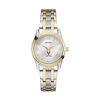 Women's Bulova Silver/Gold Virginia Cavaliers Classic Two-Tone Round Watch