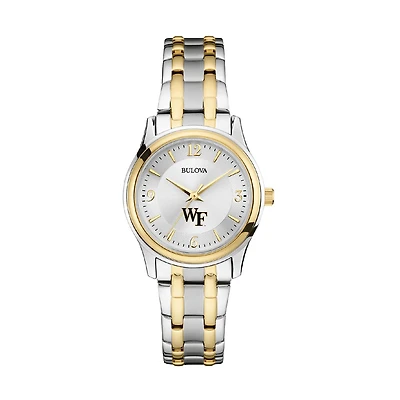 Women's Bulova Silver/Gold Wake Forest Demon Deacons Classic Two-Tone Round Watch