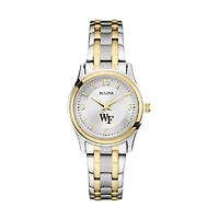 Women's Bulova Silver/Gold Wake Forest Demon Deacons Classic Two-Tone Round Watch