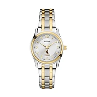 Women's Bulova Silver/Gold Wyoming Cowboys Classic Two-Tone Round Watch