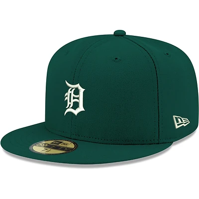 Men's New Era Green Detroit Tigers White Logo 59FIFTY Fitted Hat