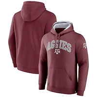 Men's Fanatics Maroon Texas A&M Aggies Arch & Logo Tackle Twill Pullover Hoodie
