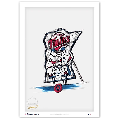 Minnesota Twins Minimalist Target Field 8.5'' x 11'' Fine Art Print