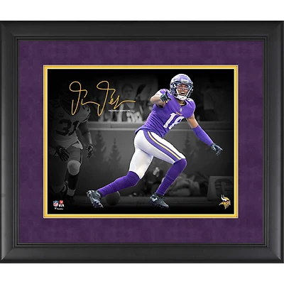 Justin Jefferson Minnesota Vikings Facsimile Signature Framed 11" x 14" Spotlight Photograph