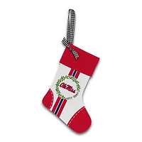 Ole Miss Rebels Wood Stocking Ornament