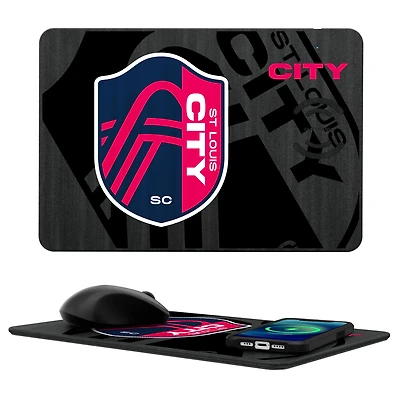 St. Louis City SC Mono Tilt Logo Wireless Charger & Mouse Pad