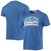 Men's Homage Royal Chicago Cubs Hyper Local Tri-Blend T-Shirt