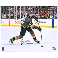 Mark Stone Vegas Golden Knights Autographed 16" x 20" Black Jersey Shooting Photograph