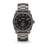 Fossil Miami University RedHawks Machine Smoke Stainless Steel Watch