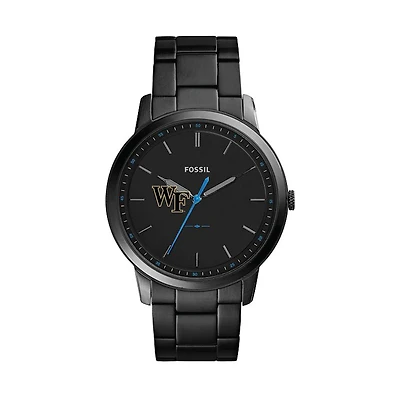 Fossil Wake Forest Demon Deacons The Minimalist Slim Stainless Steel Watch