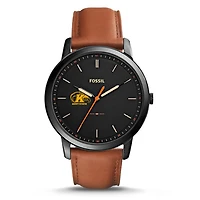 Fossil Kent State Golden Flashes The Minimalist Slim Light Brown Leather Watch