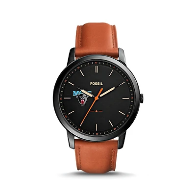 Fossil Maine Black Bears The Minimalist Slim Light Brown Leather Watch