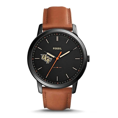 Fossil UCF Knights The Minimalist Slim Light Brown Leather Watch
