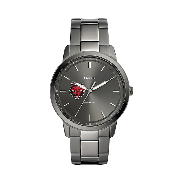 Fossil Arkansas State Red Wolves The Minimalist Three-Hand Smoke Watch