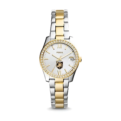 Women's Fossil Army Black Knights Scarlette Mini Two-Tone Stainless Steel Watch