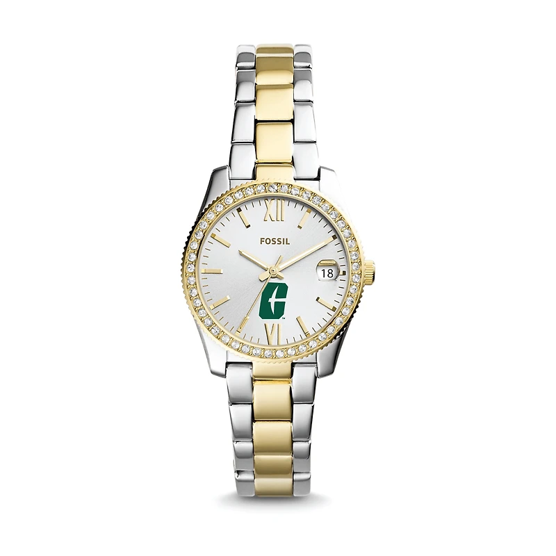 Women's Fossil Charlotte 49ers Scarlette Mini Two-Tone Stainless Steel Watch