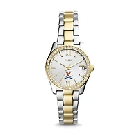 Women's Fossil Virginia Cavaliers Scarlette Mini Two-Tone Stainless Steel Watch